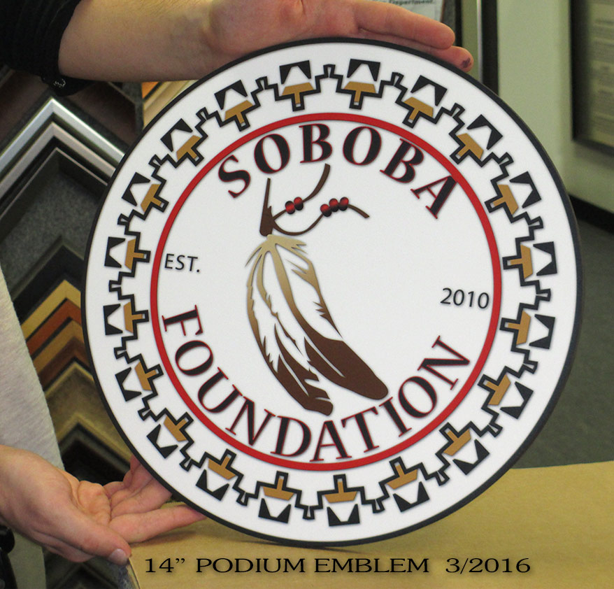 Soboba Foundation Podium Emblem from Badge Frame