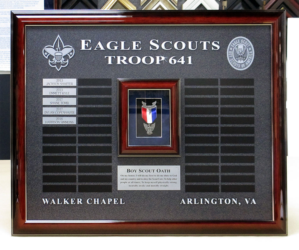 Seagle Scouts Troop 641 Perpetual Plaque