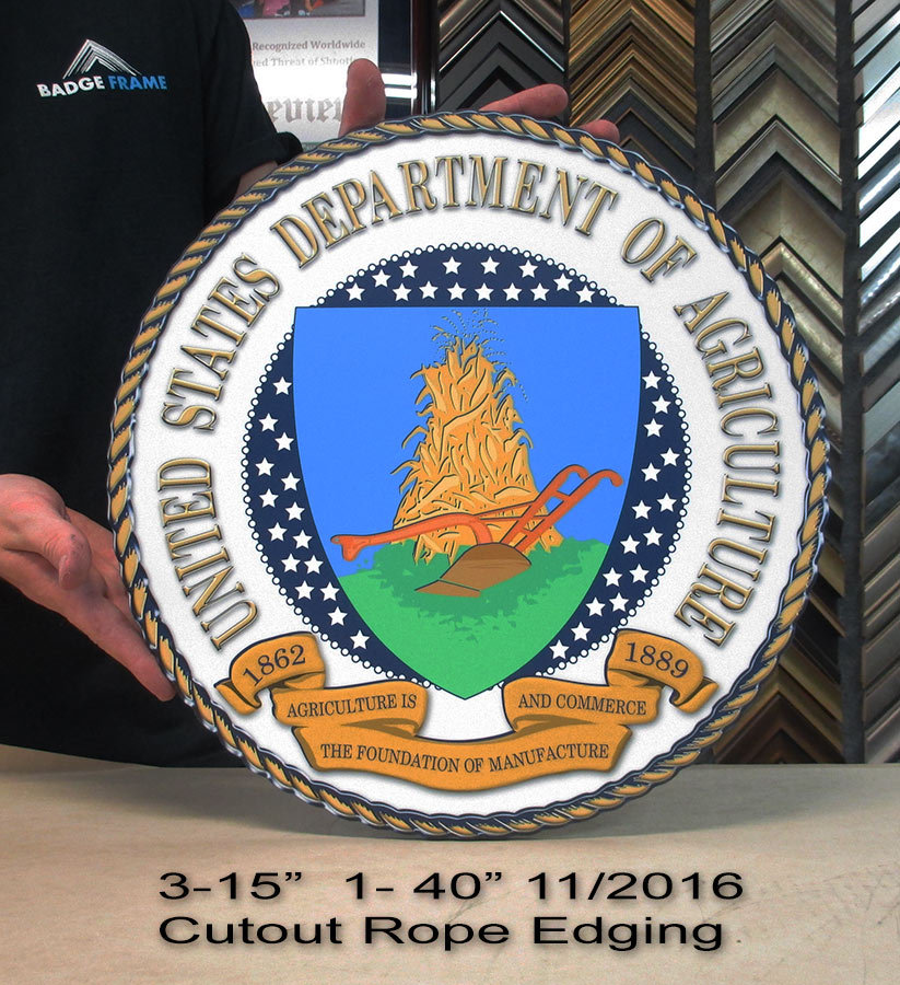 USDA Seals woth rope edging from Badge Frame