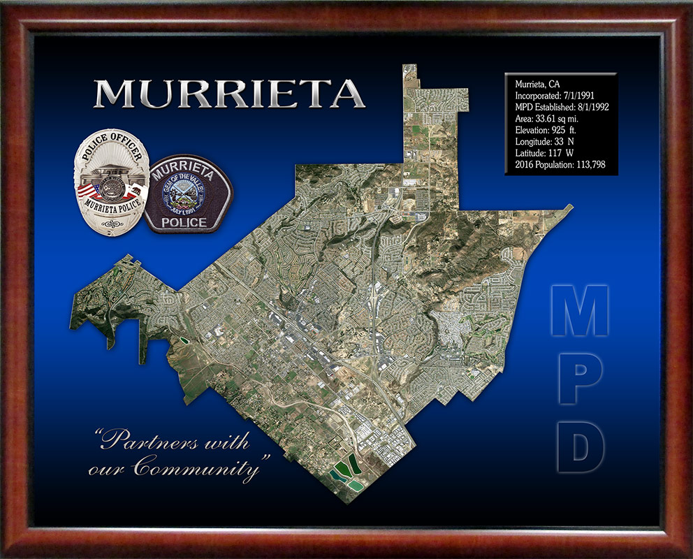 Murrieta PD Badge
                        Frame projects 8/2016