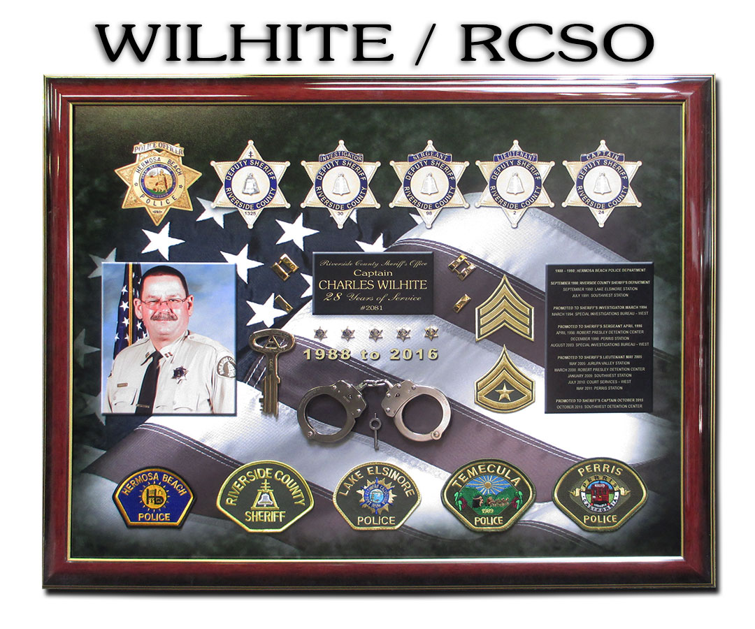 Wilhite - Riverside County
          Sheriff's Retirement Presetation from Badge Frame