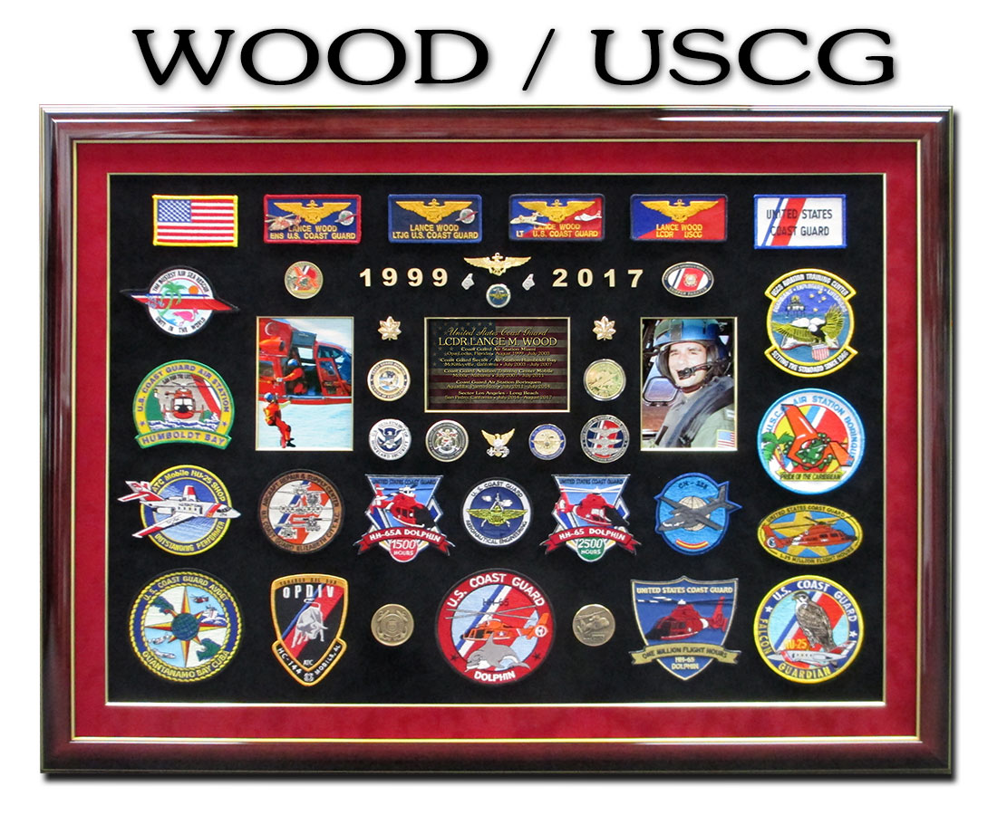 USCG Retirement Presentation form
          Badge Frame for Wood